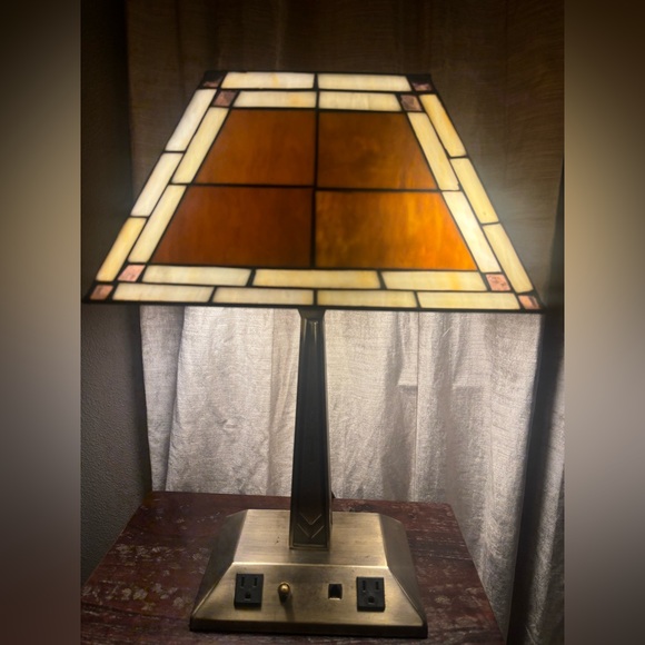 Stained Glass Prairie Table Lamp